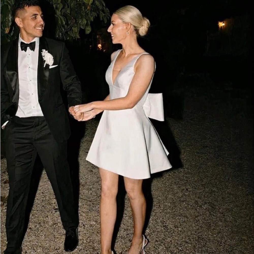 White Bridal Mini Dress - Size 2